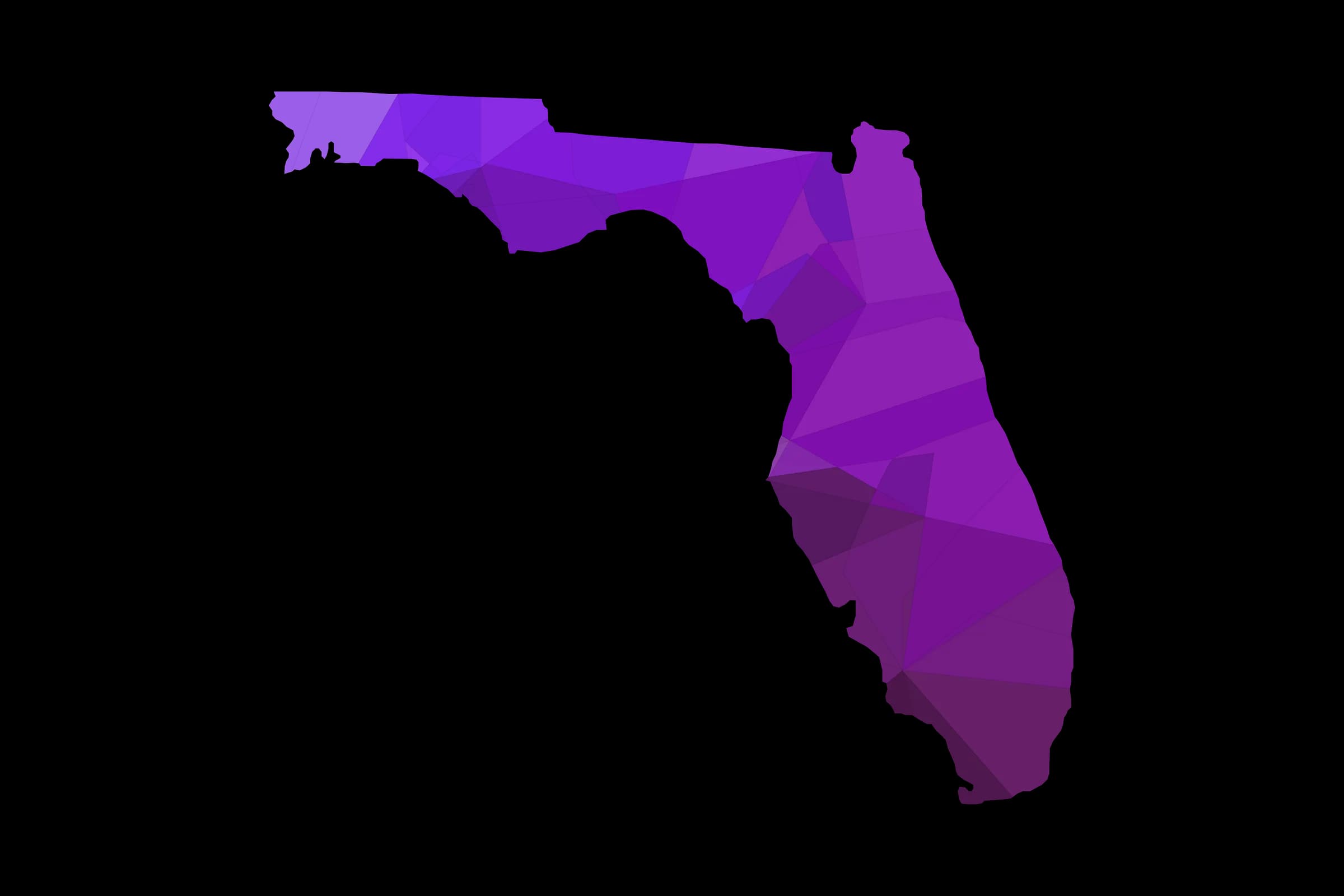 Map of South Florida with West Palm Beach, where Magenta Web is based